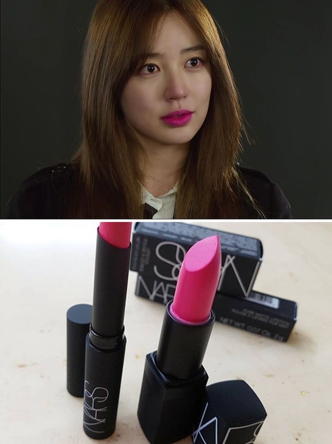 Anda yang suka warna lipstik lebih terang bisa mencoba NARS Schiap Lipstick. Lipstik bernuansa fuschia itu dipakai Yoon Eun Hye dalam drama Missing You. Foto: Istimewa