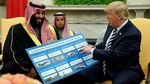 Foto: Senyum dan Tawa Putra Mahkota Saudi Saat Bertemu Trump