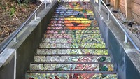 Di beri nama Hidden Garden Step karena tangga ini bukan hanya tangga dengan lantai yang biasa. (irmaeufemia/Instagram)