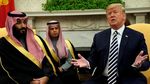 Foto: Senyum dan Tawa Putra Mahkota Saudi Saat Bertemu Trump