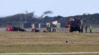 Pesawat Red Arrow jatuh di Wales Utara, Inggris. Foto: dok. AFP
