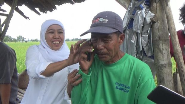 Khofifah menelepon menteri pertanian dan meneruskannya ke petani