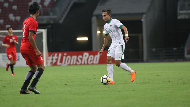 Timnas Indonesia kali terakhir melakoni uji coba melawan Singapura dalam laga tandang.