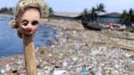 Saking Banyaknya, Sampah di Pesisir Cilincing Tutupi Pantai