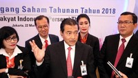 Direktur Utama BRI Suprajarto menjelaskan, para pemegang saham sepakat rencana perseroan untuk membayarkan 45% dari perolehan laba bersih 2017 Rp 13,04 triliun yang terdiri dari 30% dividen reguler senilai Rp 8,69 triliun dan 15% dividen spesial senilai Rp 4,34 triliun. Foto: dok. BRI