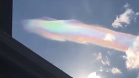 Dikutip dari 7 News Australia, Kamis (22/3/2018), gambar pelangi ‘hantu’ diambil oleh warga setempat bernama Wendi Fuller.  (Foto: Dok. Wendi Fuller/Storyful via ABC News)