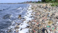Selain bikin kotor, sampah yang menumpuk itu juga merusak keindahan pantai.