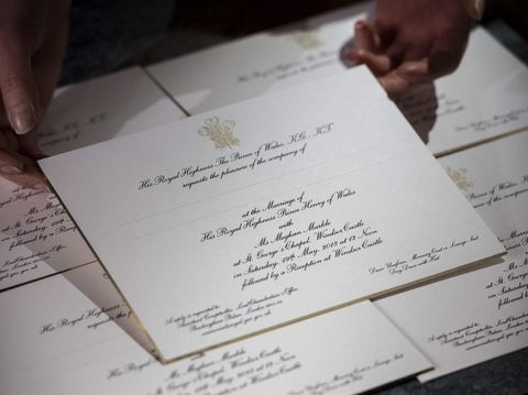 Undangan pernikahan Pangeran Harry dan Meghan Markle