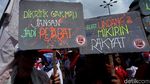 Suasana Unjuk Rasa di DPR Tolak UU MD3