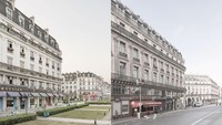 Sampai gedung dan suasana di China dan Paris ini pun tipis bedanya (Kiri China, kanan Paris). Istimewa/Boredpanda.