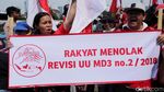 Suasana Unjuk Rasa di DPR Tolak UU MD3