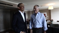 Barack Obama dan Perdana Menteri Australia Malcolm Turnbull sesaat setelah mendarat di Sydney (Foto: Dok. Twitter Malcolm Turnbull)