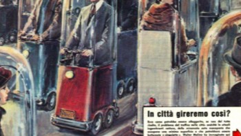 Sebuah ilustrasi di media Italia pada masa lalu menggambarkan orang punya kendaraan kecil sendiri-sendiri buat transportasi. Saat ini sudah ada teknologi yang mitip yaitu Segway walau tak populer. Foto: Lifebuzz
