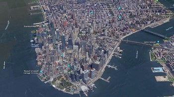 Selain San Francisco, New York juga tak luput dari terjangan bencana alam ini. Foto: Google Earth via Business Insider