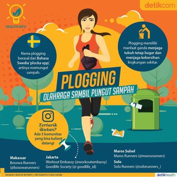 Seru! Tak Hanya Pelari, Anak-anak Juga Ramaikan Plogging Run