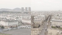 China dan Paris dilihat dari ketinggian. Bagaimana menurut Anda? (Kiri China, kanan Paris). Istimewa/Boredpanda.