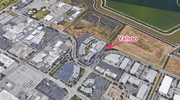 Kantor Yahoo yang ada di Sunnyvale tidak akan jauh lebih baik dari Facebook di 2100. Foto: Google Earth via Business Insider
