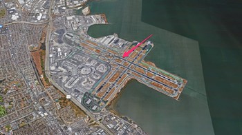 Bandara San Francisco yang terlihat saat ini. Foto: Google Earth via Business Insider