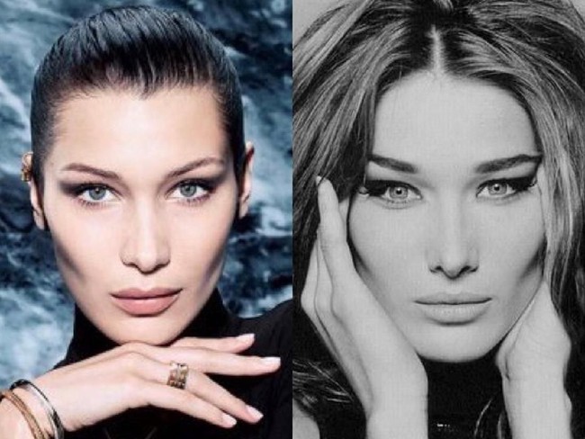 Wajah Carla kerap bahkan kerap disamakan dengan model muda Bella Hadid. Foto: Instagram