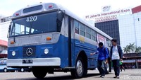 Ini dia penampakan salah satu bus tempo dulu di pameran Classic N Unique Bus 2018.