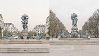 China emang jago bikin tiruan. Lihat saja ini, mirip banget kan? (Kiri China, kanan Paris). Istimewa/Boredpanda.
