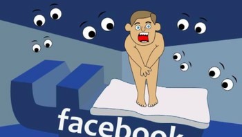 Pengguna Facebook disindir seolah telanjang karena mengumbar banyak informasi. Foto: Pinterest