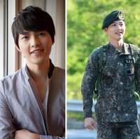 Sejak membintangi drama hits Descendants of the Sun, banyak yang terbiasa melihat Song Joong Ki berseragam militer. Saat mulai syuting drama tersebut, suami Song Hye Kyo itu baru saja keluar dari pelatihan wajib militernya pada 2015. Foto: Istimewa