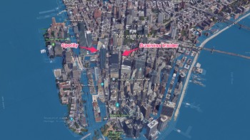 Di New York, salah satunya berdiri kantor Spotify. Foto: Google Earth via Business Insider