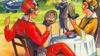 Ilustrasi telepon portabel pada tahun 1930 yang bisa menayangkan muka lawan bicara sudah terwujud di masa kini dalam bentuk smartphone. Foto: Lifebuzz