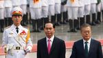Foto: Sambutan Meriah untuk Presiden Korsel di Hanoi