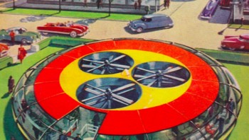 Di ilustrasi lama ini, semacam piring terbang akan menjadi altenatif orang untuk bepergian. Sampai saat ini belum ada teknologi transportasi yang mirip. Foto: Lifebuzz