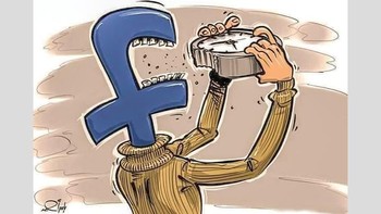 Main Facebook berlebihan memang buang-buang waktu. Foto: Pinterest