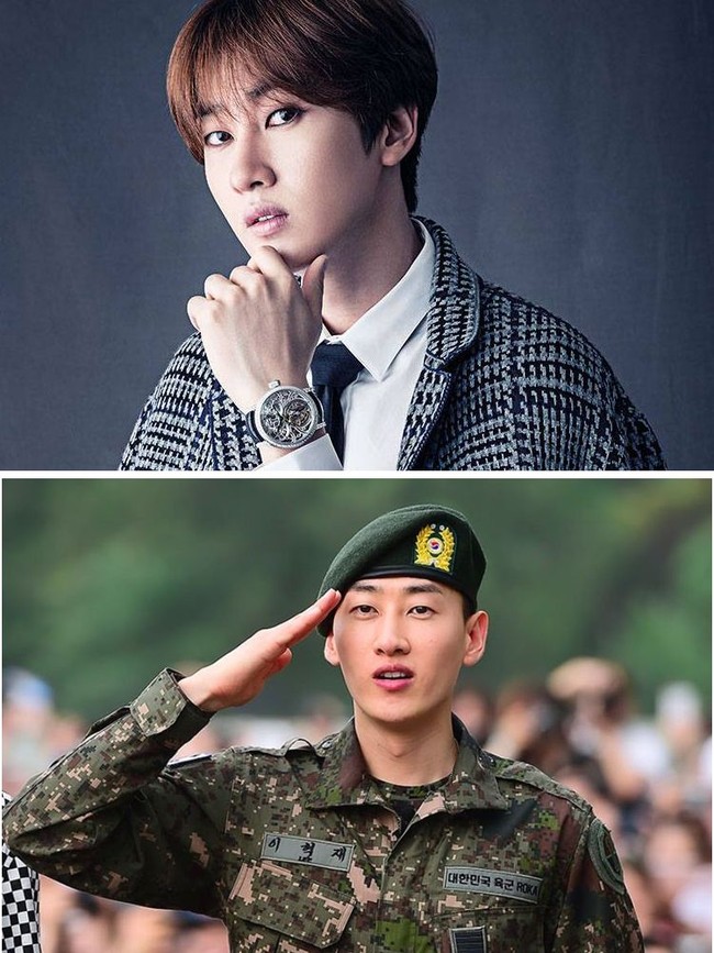 Eunhyuk terdaftar menjalani wajib militer pada Oktober 2015. Dia keluar dari pelatihan wajib militer dua hari sebelum Donghae dan mengambil waktu untuk menghadiri upacara perpisahan temannya. Foto: Istimewa