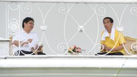 Keduanya berbincang di beranda Istana Bogor.