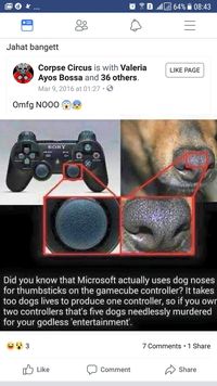 Lucu! Hoax Kontroler PS dari Hidung Anjing