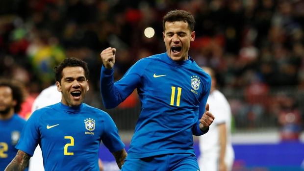 Philippe Coutinho merupakan salah satu pemain harapan timnas Brasil di Piala Dunia 2018.