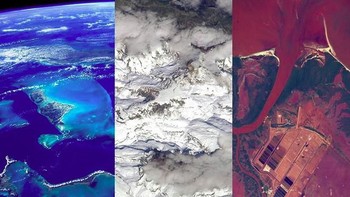 Thomas mengkompilasi foto-foto penampakan Bumi favoritnya sebelum pulang dan mendarat di Bumi. Foto: Instagram @thom_astro