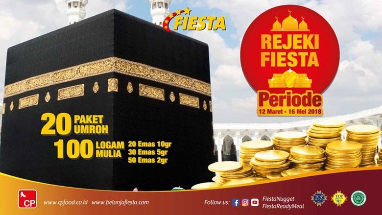 Dapatkan Umrah Gratis dan Logam Mulia di Rejeki Fiesta Dapatkan Umrah Gratis dan Logam Mulia di Rejeki Fiesta