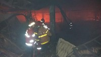 Pabrik furnitur PT San Weei di Jatiuwung, Kota Tangerang, ludes terbakar. (Foto: Dok. BPBD Tangerang)