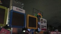 Videotron Asian Games di Bundaran HI juga dimatikan. (Foto: Nur Indah Fatmawati/detikcom)