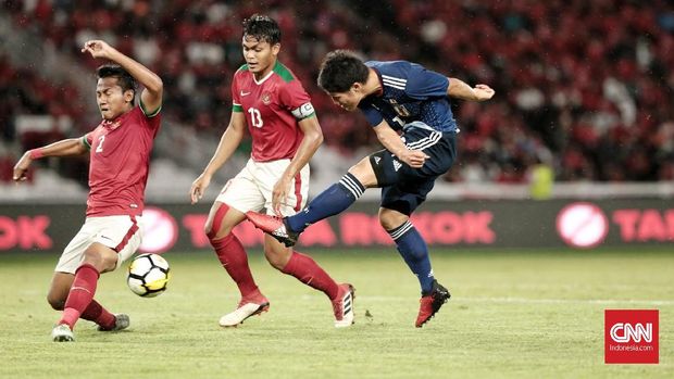 Timnas Indonesia U-19 kalah 1-4 dari Timnas Jepang U-19. (