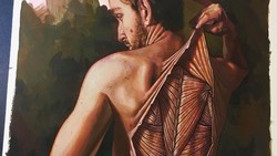 Seniman, Danny Quirk membagikan hasil lukisan dan body painting manusia jika tanpa kulit di media sosialnya. Unik atau menyeramkan ya?