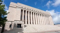 Gedung Parlemen, Finlandia, dibuat pada tahun 1926-1931 Finland dirancang dengan gaya klasik/Foto: Alamy