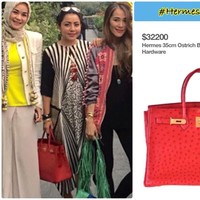 Berpose bersama istri Jeremy Thomas, Ina Thomas, Mayangsari menenteng tas Hermes Birkin yang dibuat dari kulit ostrich atau burung unta. Tas Hermes berukuran 35 cm harganya mencapai US$ 32.200 atau sekitar Rp 444 juta. Foto: Dok. Instagram HermesSelebriti