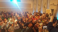 Para narasumber dan traveler juga mengadakan sesi foto bersama. Ramai banget! (Syanti/detikTravel)