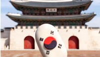 Cake pop yang dibentuk dengan ornamen bendera Korea Selatan ini terlihat sangat apik dan artistik. Foto: Instagram @rymondtn