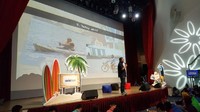 Acara ini menghadirkan narasumber yang memang berkecimpung di dunia traveling. Sesi awal dimulai sharing bersama Redaktur Pelaksana detikTravel, Fitraya Ramadhanny. (Syanti/detikTravel)