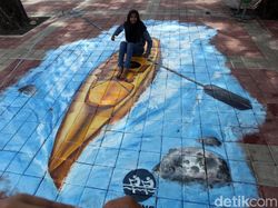 Gambar 3D Unik Berkanvaskan Sawah, Jalanan, dan Tembok