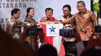 Peresmian secara simbolis dilakukan bersama Wakil Presiden Jusuf Kalla, Menteri Koordinator Pembangunan Manusia dan Kebudayaan Puan Maharani dan Menteri Desa, Pembangunan Daerah Tertinggal, dan Transmigrasi RI Eko Putro Sandjojo. Dok. Kemendesa.