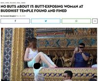 Turis yang berfoto di kuil (Coconuts Bangkok)